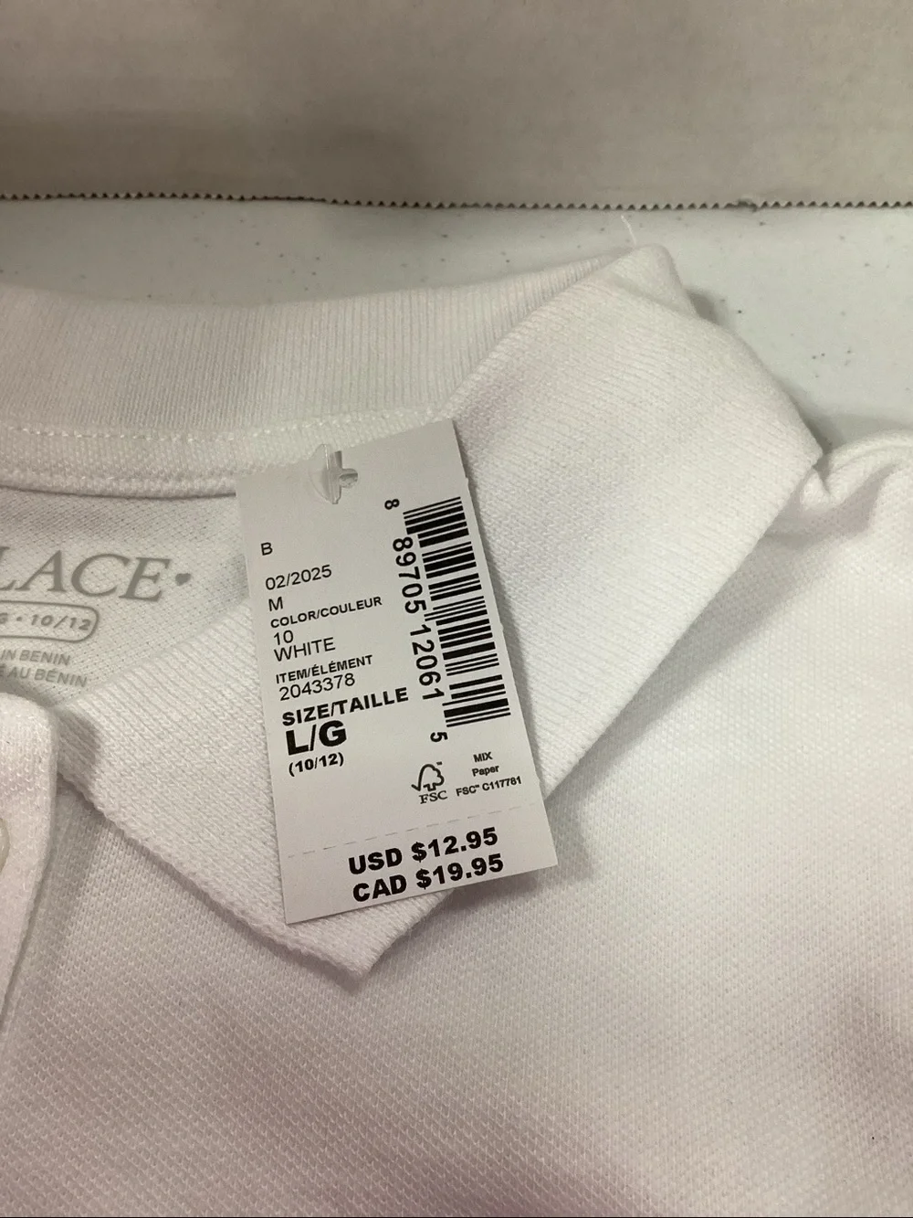 The Childrens Place classic white